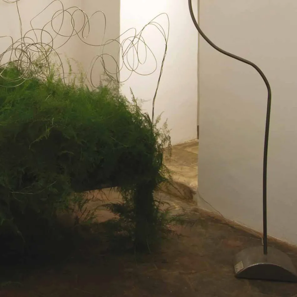 Moderne weiße Stehlampe Nebel In-es.artdesign Luna H210cm Viadurini