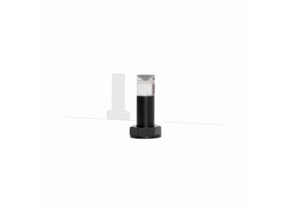 Moderne Lampe aus schwarzem Metall und transparentem Plexiglas Made in Italy - Dalbo Viadurini
