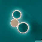 Moderne LED-Wandleuchte mit goldlackierter Metallstruktur - Punto Viadurini