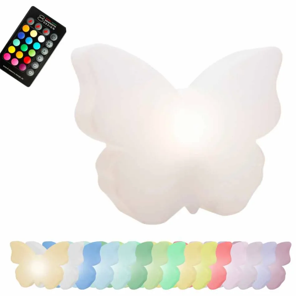 Lampe für Außen- oder Innenräume, White Butterfly Modern Design - Farfallastar Viadurini