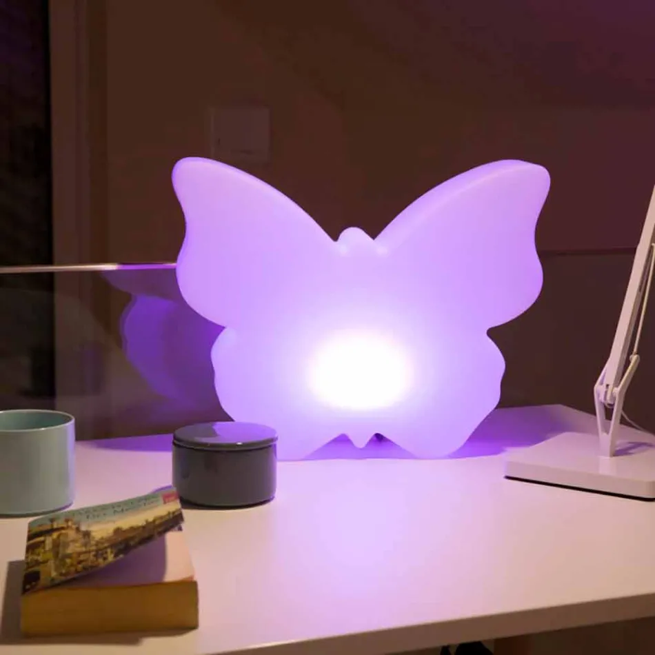 Lampe für Außen- oder Innenräume, White Butterfly Modern Design - Farfallastar Viadurini