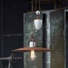 Handwerk und unten Lampe Keramik und Metall Kristen Ferroluce Viadurini