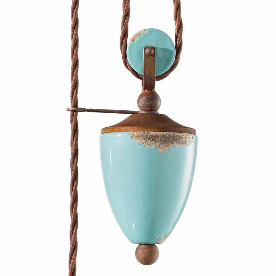 Lampe Metallverriegelung Land und Evelyn Töpferhandwerk Viadurini