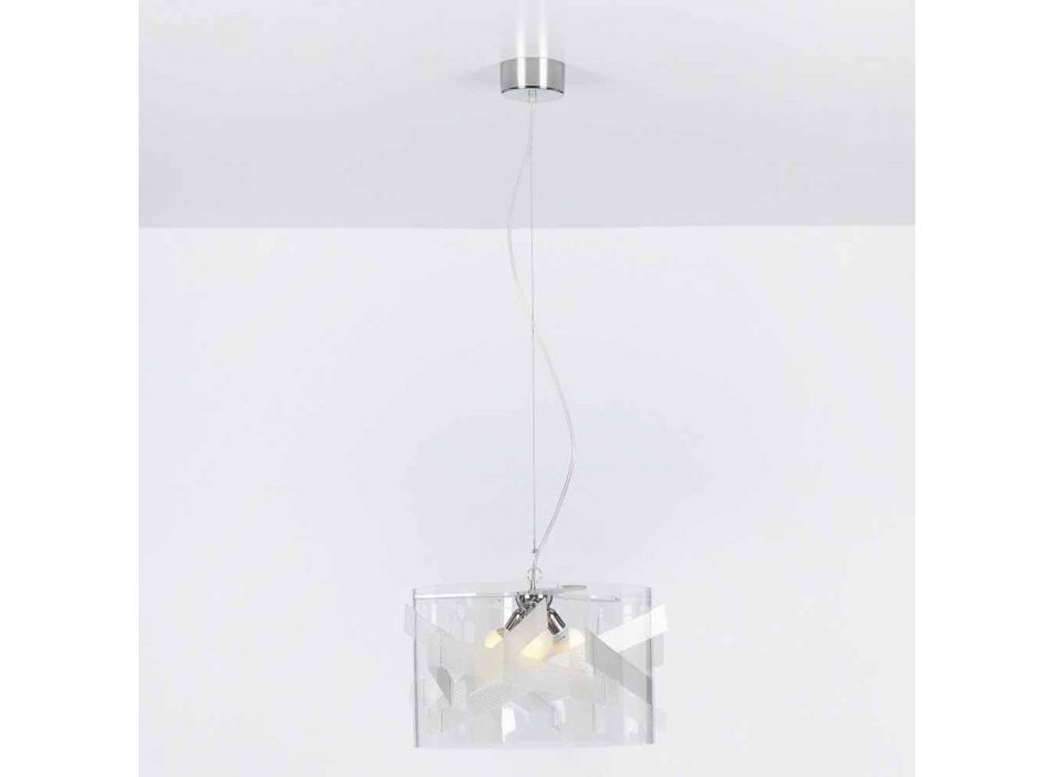 Lampe Suspension 3 Lichter Methacrylat specrall diam.75 cm Nicole Viadurini