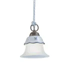 Vintage 3-Licht-Hängelampe aus Eisen, Glas und Keramik - Ferrara Viadurini