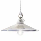 Pendelleuchte aus handbemalter Keramik und Eisen 3 Größen - Asti Viadurini