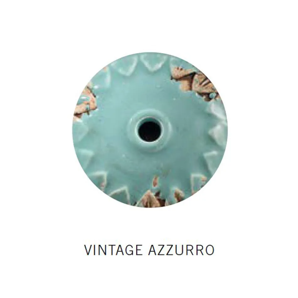 Industrielle Pendelleuchte aus handgefertigtem Eisen und Keramik - Industriell Viadurini