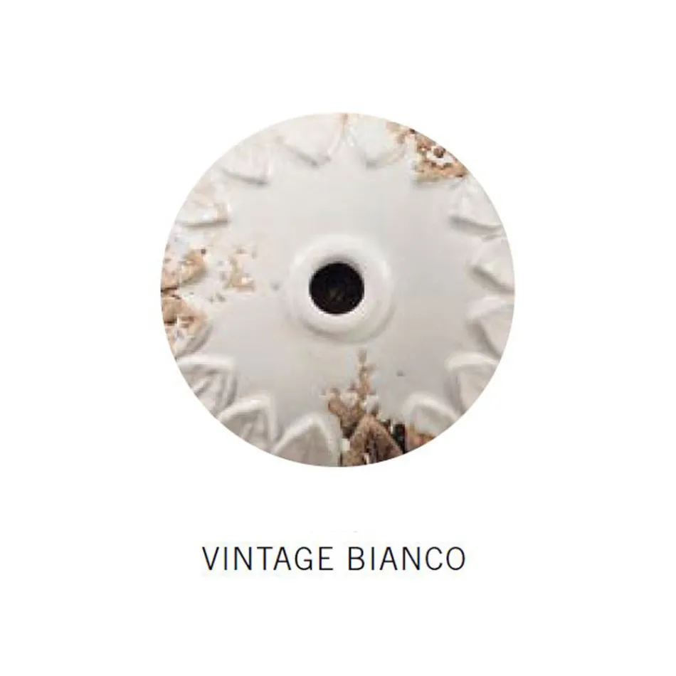 Industrielle Pendelleuchte aus handgefertigtem Eisen und Keramik - Industriell Viadurini