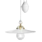 Ups and Down Pendelleuchte aus Eisen und glänzender Keramik 2 Größen - Asti Viadurini