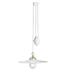 Ups and Down Pendelleuchte aus Eisen und glänzender Keramik 2 Größen - Asti Viadurini