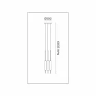 Pendelleuchte mit 1, 3 oder 6 Leuchten in Messing Modernes Design - Typha von Il Fanale Viadurini