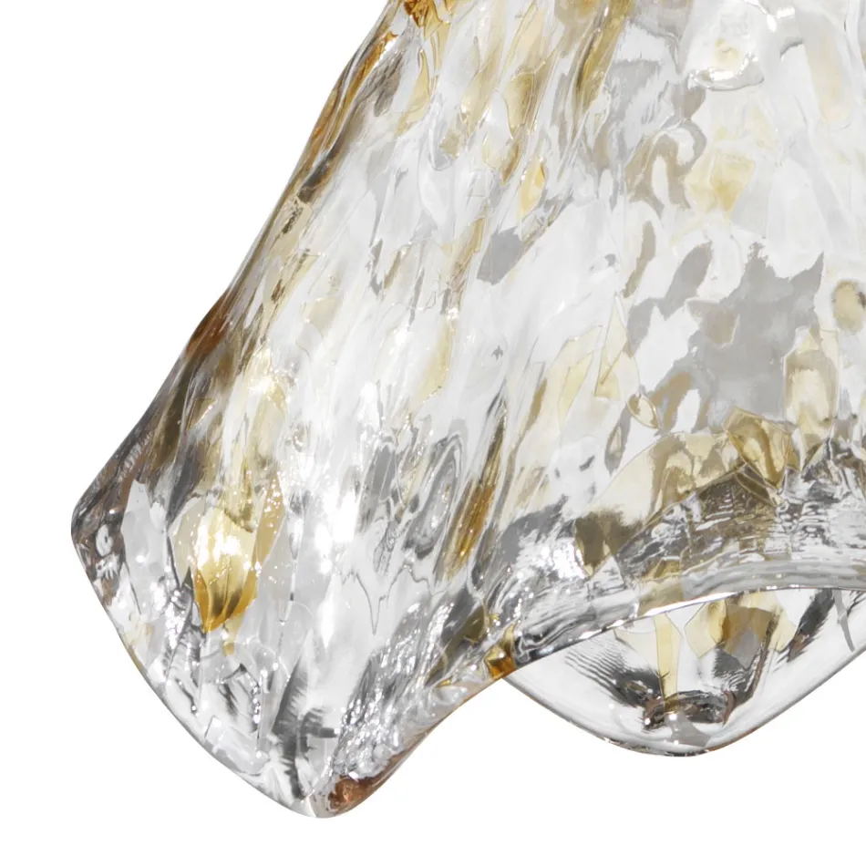 Handgefertigte Pendelleuchte aus geblasenem venezianischem Glas 35 46 cm - Mary Viadurini