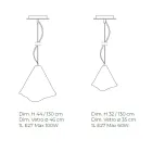 Handgefertigte Pendelleuchte aus geblasenem venezianischem Glas 35 46 cm - Mary Viadurini