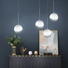 Handgefertigte Pendelleuchte aus venezianischem mundgeblasenem Überfangglas - Nova Viadurini