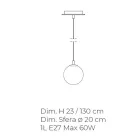 Handgefertigte Pendelleuchte aus venezianischem mundgeblasenem Überfangglas - Nova Viadurini