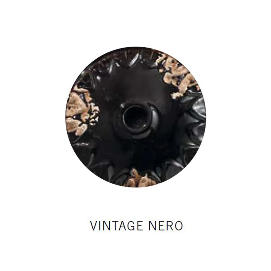 Industrielle handwerkliche Hängelampe aus Eisen und Keramik - Industriell Viadurini