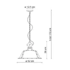 Industrielle Hängelampe aus Eisen und Keramik - Industrial Viadurini