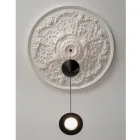 Design Pendelleuchte aus weißem Gips und schwarzem Aluminium 2 Kegel - Tesera Viadurini