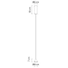 Pendelleuchte Schwarzer Aluminiumdraht Kegel Klein Minimales Design - Mercado Viadurini