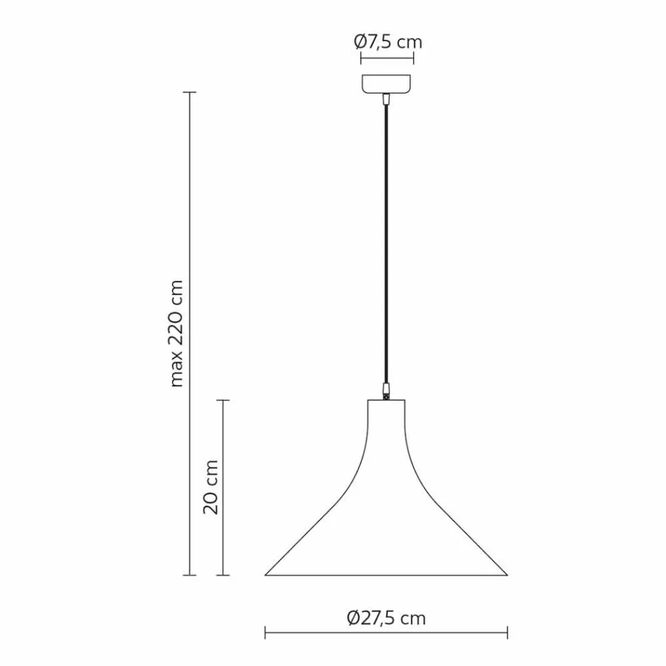 Hängelampe aus anthrazitfarbenem Steinzeug und weißem modernem Innendesign - Edmondo Viadurini