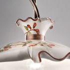 Hängelampe aus Metall und handbemalter verzierter Keramik - Mailand Viadurini