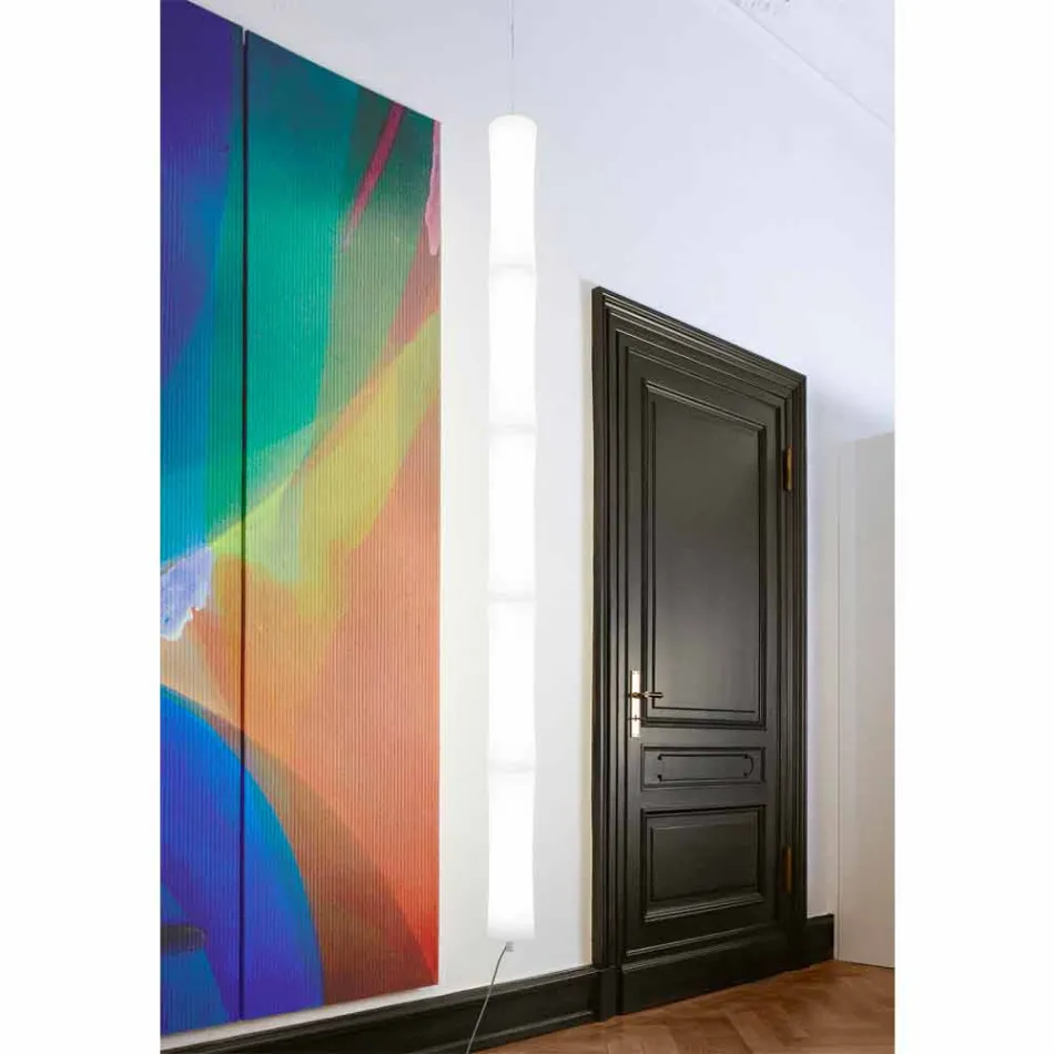 Hängelampe aus weißem Polyethylen und Metall Made in Italy - Asturien Viadurini