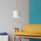 Moderne Pendelleuchte In-es.artdesign Candle 2 aus farbigem Laprene Viadurini