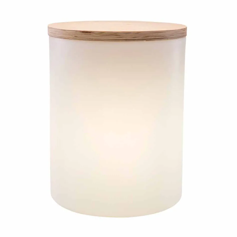 Tischleuchte für Außen- oder Innenausstattung mit LED, Solar oder E27 - Tamburostar Viadurini