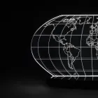 Planisphere Led Tischlampe aus lasergraviertem Acrylglas - Rihanna Viadurini