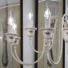 Kronleuchter 12 Lichter Artisan handbemalte Keramik und Messing - Sanremo Viadurini