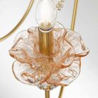 Klassischer Kronleuchter mit 24 Lichtern aus Glas, Kristall und Luxusmetall - Flandern Viadurini