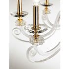 Kronleuchter mit 24 Lichtern aus mundgeblasenem Glas und klassischem Luxuskristall - Cassea Viadurini
