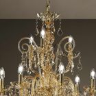Kronleuchter 27 Lichter aus venezianischem Glas, handgefertigt in Italien - Florentiner Viadurini