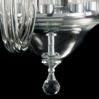 8 Lichter Glas Design Kronleuchter mit Ivy Kristall Dekorationen
