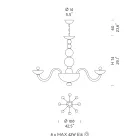 Kronleuchter mit 8 Lichtern aus venezianischem Glas und Metall Made in Italy - Foscarino Viadurini