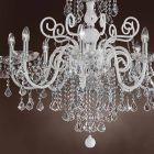 Kronleuchter mit 8 Lichtern aus venezianischem Glas Made in Italy Classic - Florentiner Viadurini