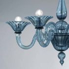 Artisan Glass Kronleuchter mit 5 Lichtern aus Venedig, Made in Italy - Margherita Viadurini