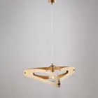 Apus Pendelleuchte aus weißem Chromsilber Viadurini