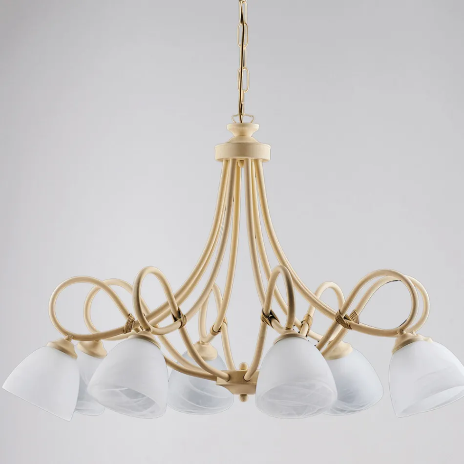 Cosmo Pendelleuchte aus schwarzem Metall und Glas für den Innenbereich Viadurini