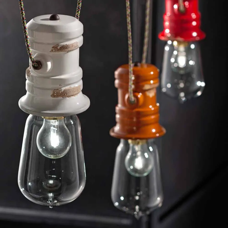 Kronleuchter mit drei Strahlern Handwerk Suspension Jayda Ferroluce Viadurini