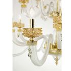 Klassischer Kronleuchter 30 Lichter aus handgefertigtem italienischem Luxusglas - Saline Viadurini