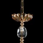 Klassischer Kronleuchter aus Kristall und Glas mit 3 Leuchten Belle, made in Italy Viadurini