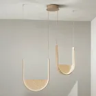 Kronleuchter mit 2 LEDs mit abnehmbarem Einsatz aus Granulatglas – Catalpa Viadurini