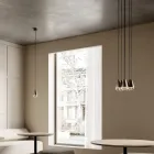 Kronleuchter mit 6 Lichtern aus Eisen und Glas, hergestellt in Italien – Cloudy Viadurini