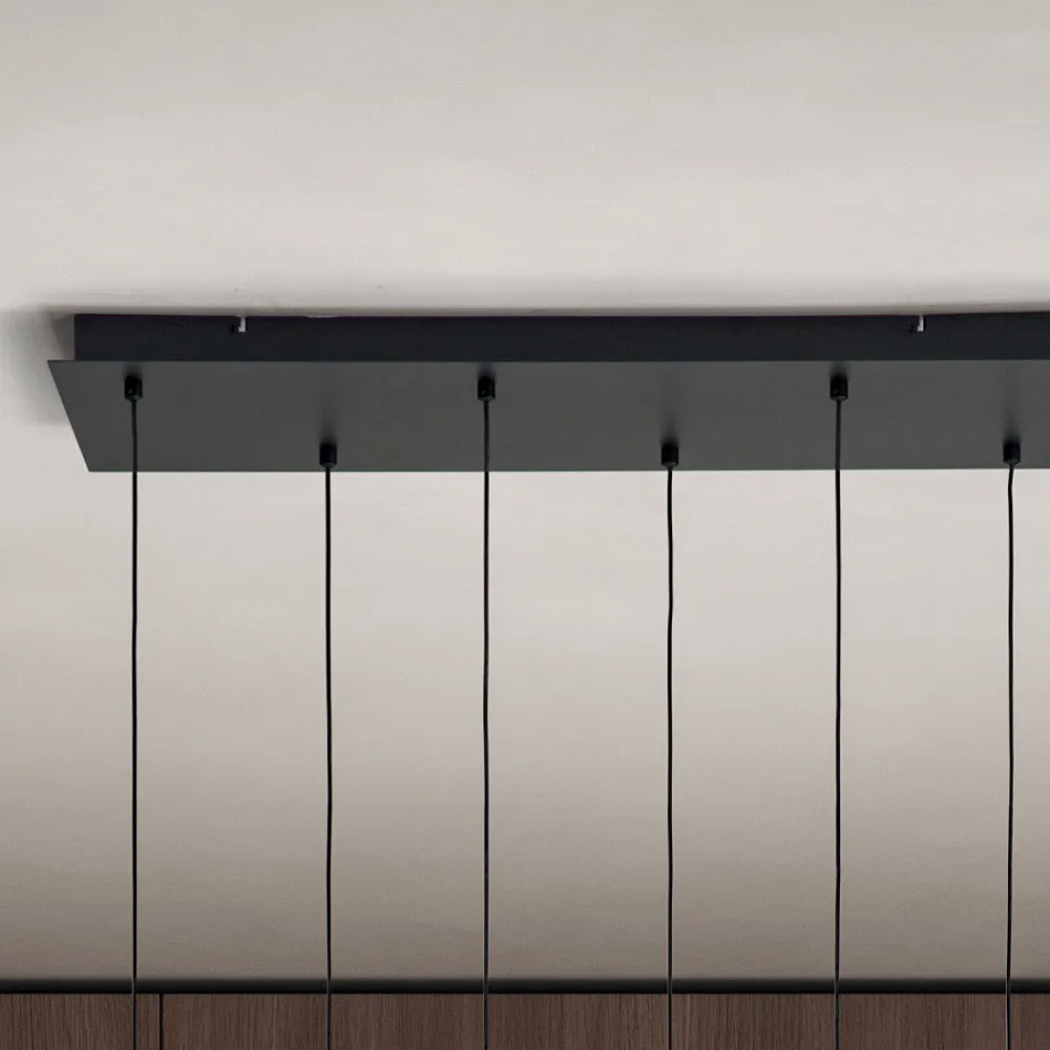 Kronleuchter aus mundgeblasenem Glas mit 6 Lichtern und Balloton-Dekoration - Fee Viadurini