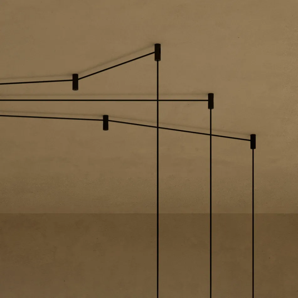 Kronleuchter mit Canneté-Glaszylindern Made in Italy - Oris Viadurini