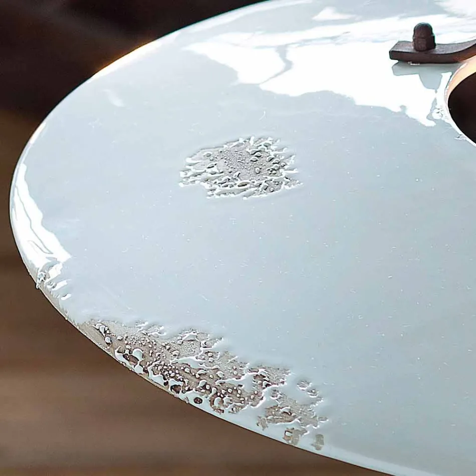 Land-Leuchter aus Keramik und Metall Monica Ferroluce Viadurini