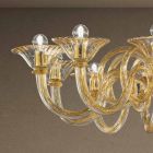 12-flammiger handgemachter venezianischer Glas-Kronleuchter Made in Italy - Margherita Viadurini