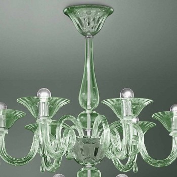 18-flammiger venezianischer Glas-Kronleuchter handgefertigt in Italien - Margherita