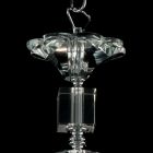 6 Lichter Design Kronleuchter in Ivy Glas und Kristall, made in Italy Viadurini